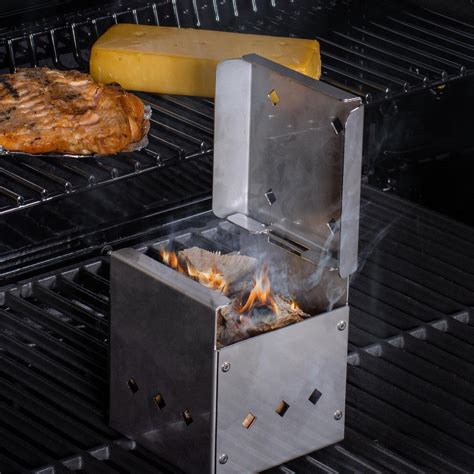 expert grill stainless steel smoker box|smoker box for propane grill.